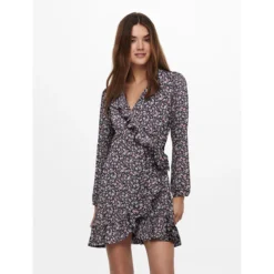 ONLY Robe Portefeuille Fleurie -Velousia Soldes Boutique d27f574223f73c8240e88bd10c8a2582