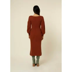 FRNCH Robe SOLANGE MARRON GLACE -Velousia Soldes Boutique d3426104fb1a4344ec3eb8f16cbe5ca1