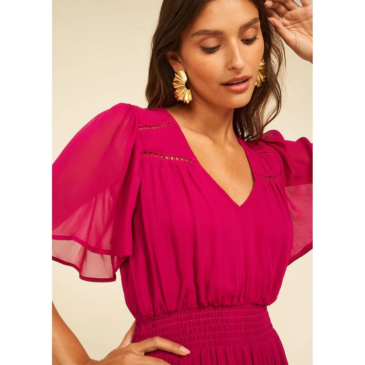 Robe Midi Avec Manches Volantées 8 Robe Midi Avec Manches Volantées – Image 8