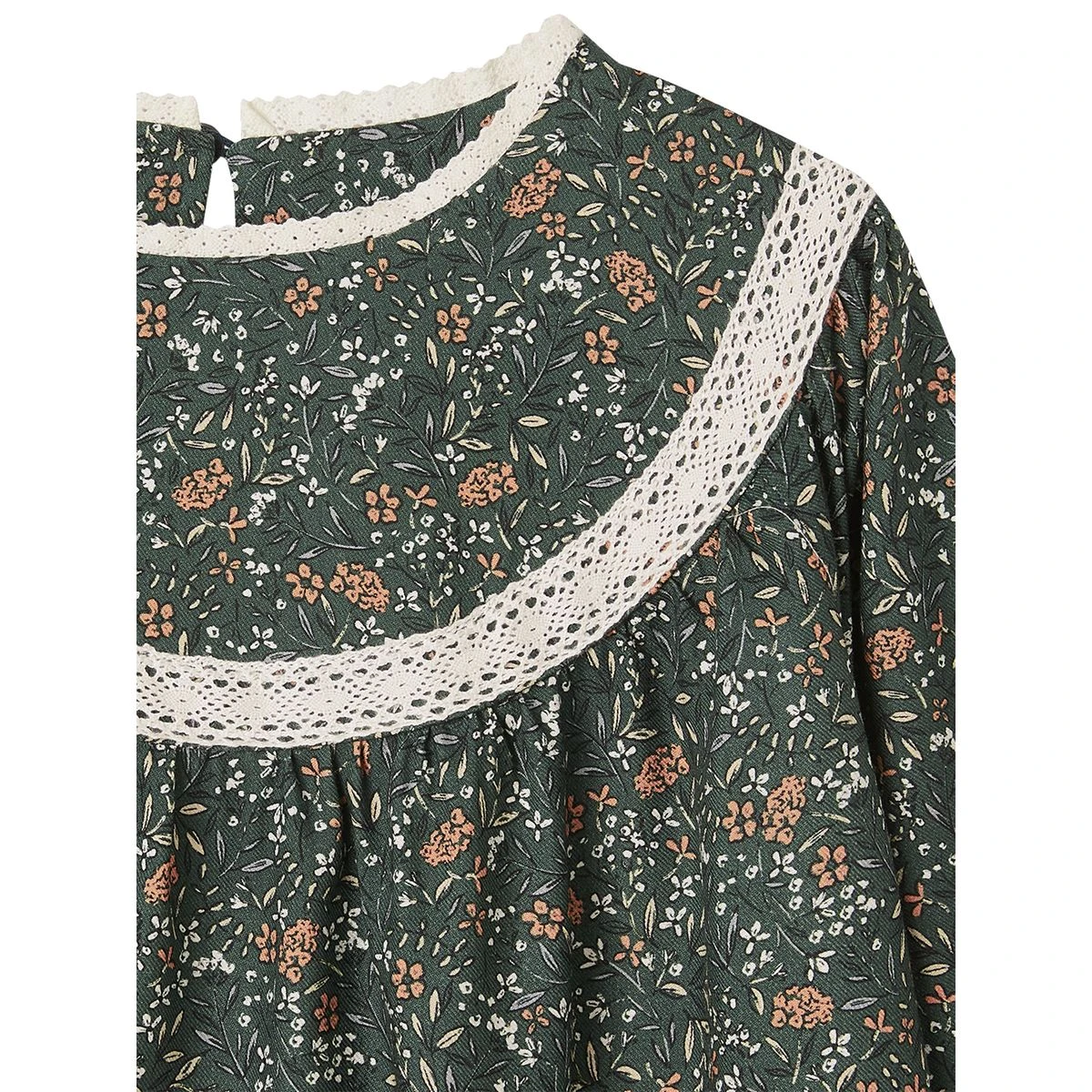 Robe à Fleurs Détails En Dentelle 9 Robe à Fleurs Détails En Dentelle – Image 9