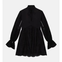 THE KOOPLES Robe Patineuse Brodé, Courte, Manches Longues -Velousia Soldes Boutique d8d8a675756137c9295ac211024dc176