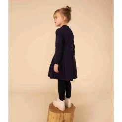 PETIT BATEAU Robe Manches Longues Col Montant Unie -Velousia Soldes Boutique db9aba30c4894e258298b5a2eadabc78