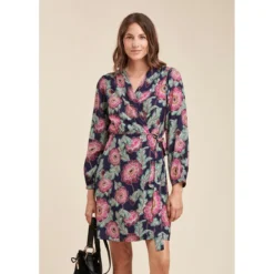 Robe Portefeuille Courte à Imprimé Fleuri 9 Robe Portefeuille Courte à Imprimé Fleuri -Velousia Soldes Boutique dcbc1bc38788f44a268b2a050d72a01a