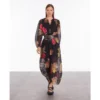 THE KOOPLES Robe Longue Voile, Imprimé Floral