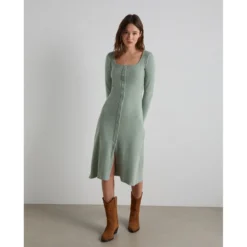 Robe Côtelée Col En U 19 Robe Côtelée Col En U -Velousia Soldes Boutique ddc2a2e16233794fdaa051c5666d5be7