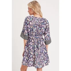 Robe évasée à Manches 3/4 -Velousia Soldes Boutique de14b9871e3f81ddb8e5b2ca9cef8eaf