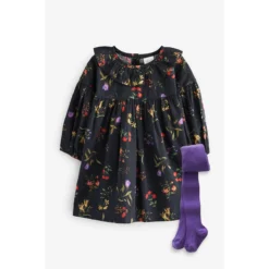 Next Ensemble Collants Et Robe à Volants Avec Col