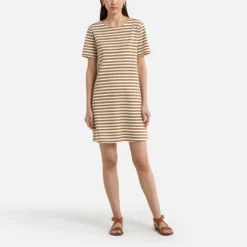 ONLY Robe Courte Rayée, Manches Courtes -Velousia Soldes Boutique df06697fdb86a8ae4fde5e6b3ad30152