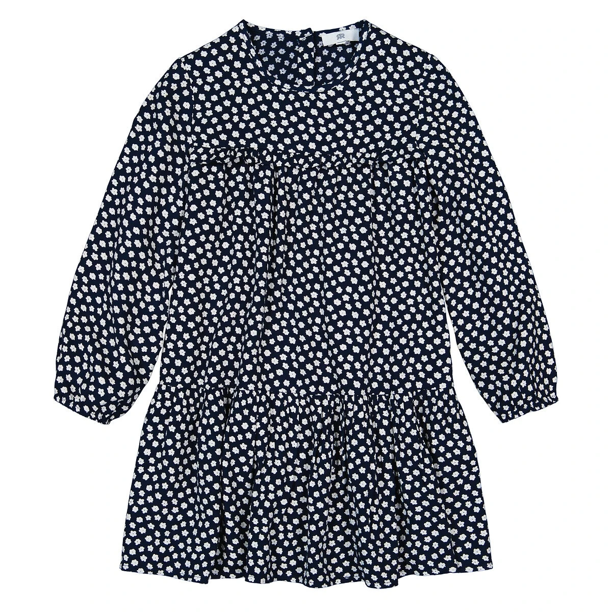 Robe Fluide à Manches Longues Imprimée Fleurs 3 Robe Fluide à Manches Longues Imprimée Fleurs – Image 3