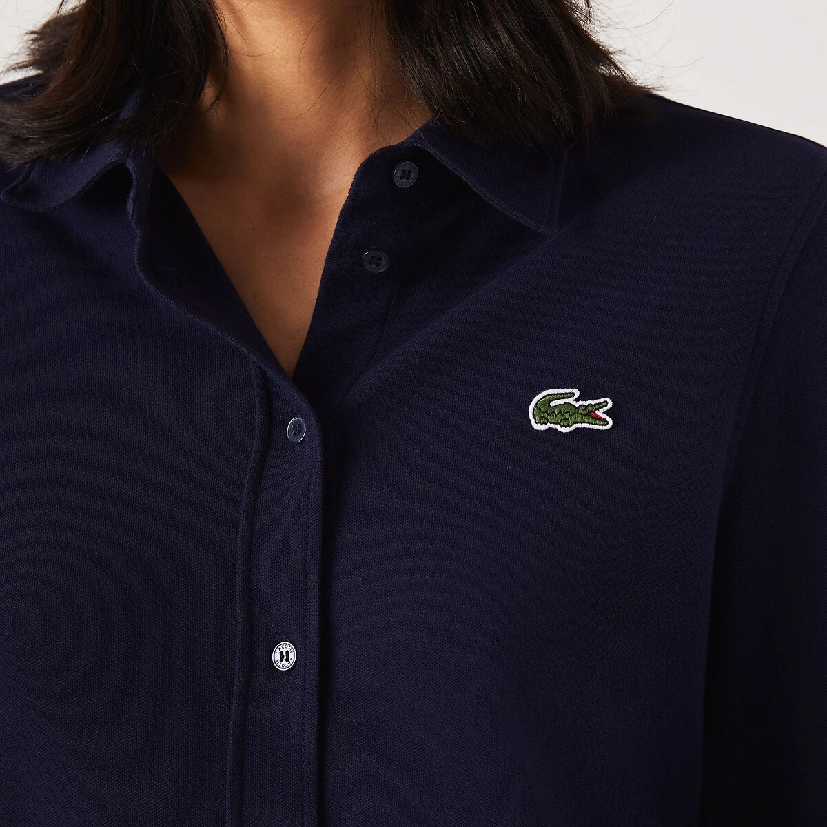 Lacoste Robe Chemise Boutonnée Avec Ceinture Amovible 5 Lacoste Robe Chemise Boutonnée Avec Ceinture Amovible – Image 5