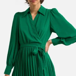 Suncoo Robe Plissée Mi-longue, Manches Longue CRISTAL -Velousia Soldes Boutique e3168637c2c6ea17ace62a80c27affc7