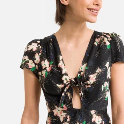 Ba&sh Robe Courte Imprimée ELITA -Velousia Soldes Boutique e3e4e47cbf755b1092399000ff2ecd21