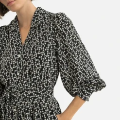 FRNCH Robe Imprimée Longue, Manches Longues -Velousia Soldes Boutique e7521d1e7a07e142aef9efe017545164