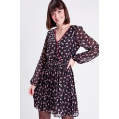 Robe évasée Plissée