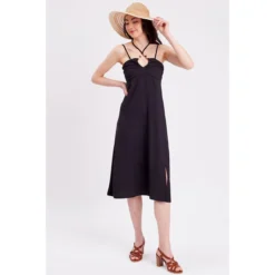 Robe évasée Col Bustier -Velousia Soldes Boutique e891621098008d8536f63b26d7459eef