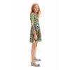 Desigual Robe Manches Longues Tulle Fleurs