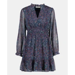 Robe Courte Mousseline à Encolure En V -Velousia Soldes Boutique ec13e9ce1fe7065bfd3d8e5e83326eec