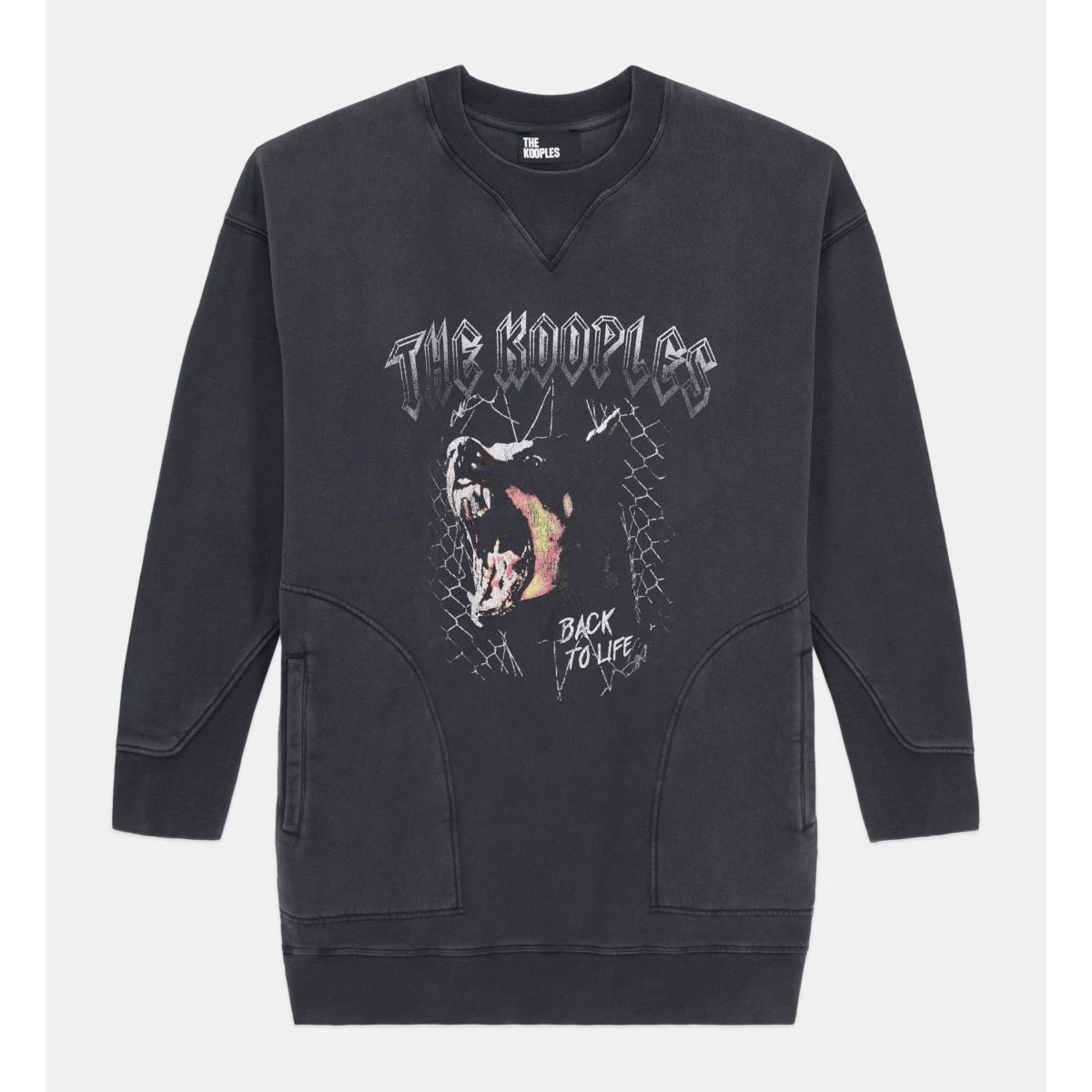 THE KOOPLES Robe Type Sweatshirt Avec Sérigraphie Barking Dog 4 THE KOOPLES Robe Type Sweatshirt Avec Sérigraphie Barking Dog – Image 4