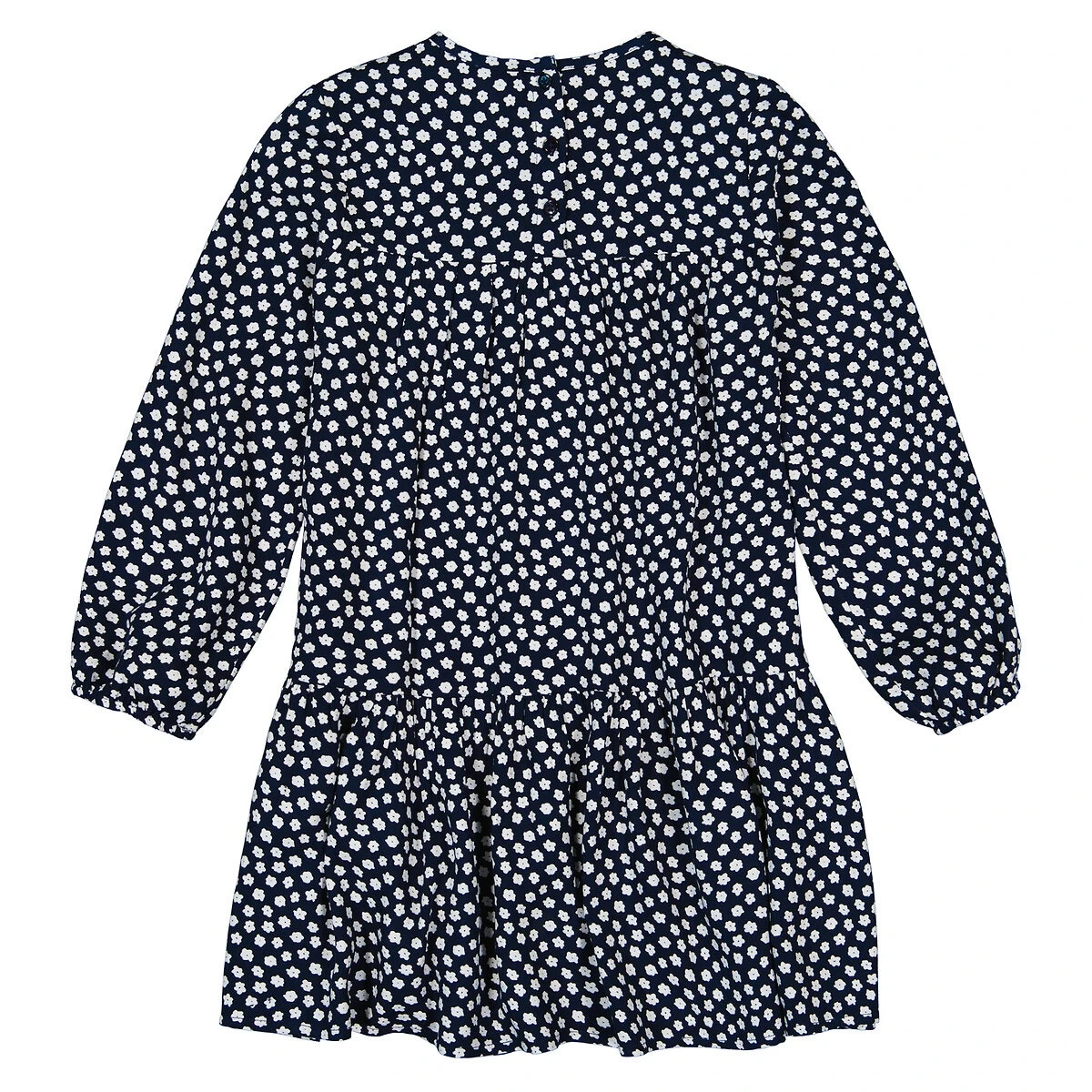 Robe Fluide à Manches Longues Imprimée Fleurs 4 Robe Fluide à Manches Longues Imprimée Fleurs – Image 4