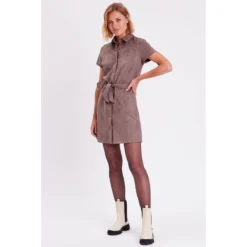 Robe Droite Ceinturée Suédine 11 Robe Droite Ceinturée Suédine -Velousia Soldes Boutique ef3213267d0accd5663ad2f6a4774865