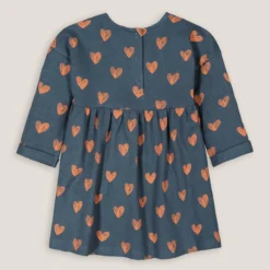 Robe Manches Longues, Imprimé Cœurs -Velousia Soldes Boutique f11e535064cb929114105d4199a58e02