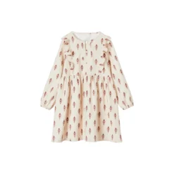 Robe à Volants En Velours Imprimé