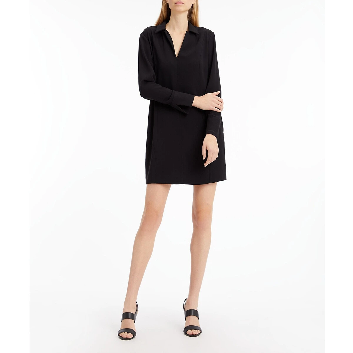 Calvin Klein Robe Droite, Courte, Manches Longues 1 Calvin Klein Robe Droite, Courte, Manches Longues
