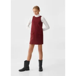 Mango Kids Robe Chasuble Pied-de-poule