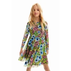 Desigual Robe Manches Longues Tulle Fleurs -Velousia Soldes Boutique f863fb4a11d227077e3f1858b89db1df
