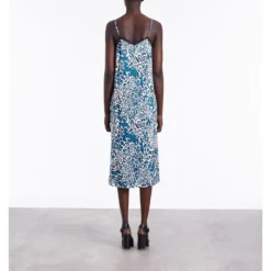 THE KOOPLES Robe Mi-longue Imprimée Bretelles -Velousia Soldes Boutique f864e8e70029cc56182a33505695584d