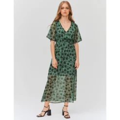 Robe Longue Imprimée En Polyester Recyclé -Velousia Soldes Boutique f9c48175dee442cecc90c457265774d1