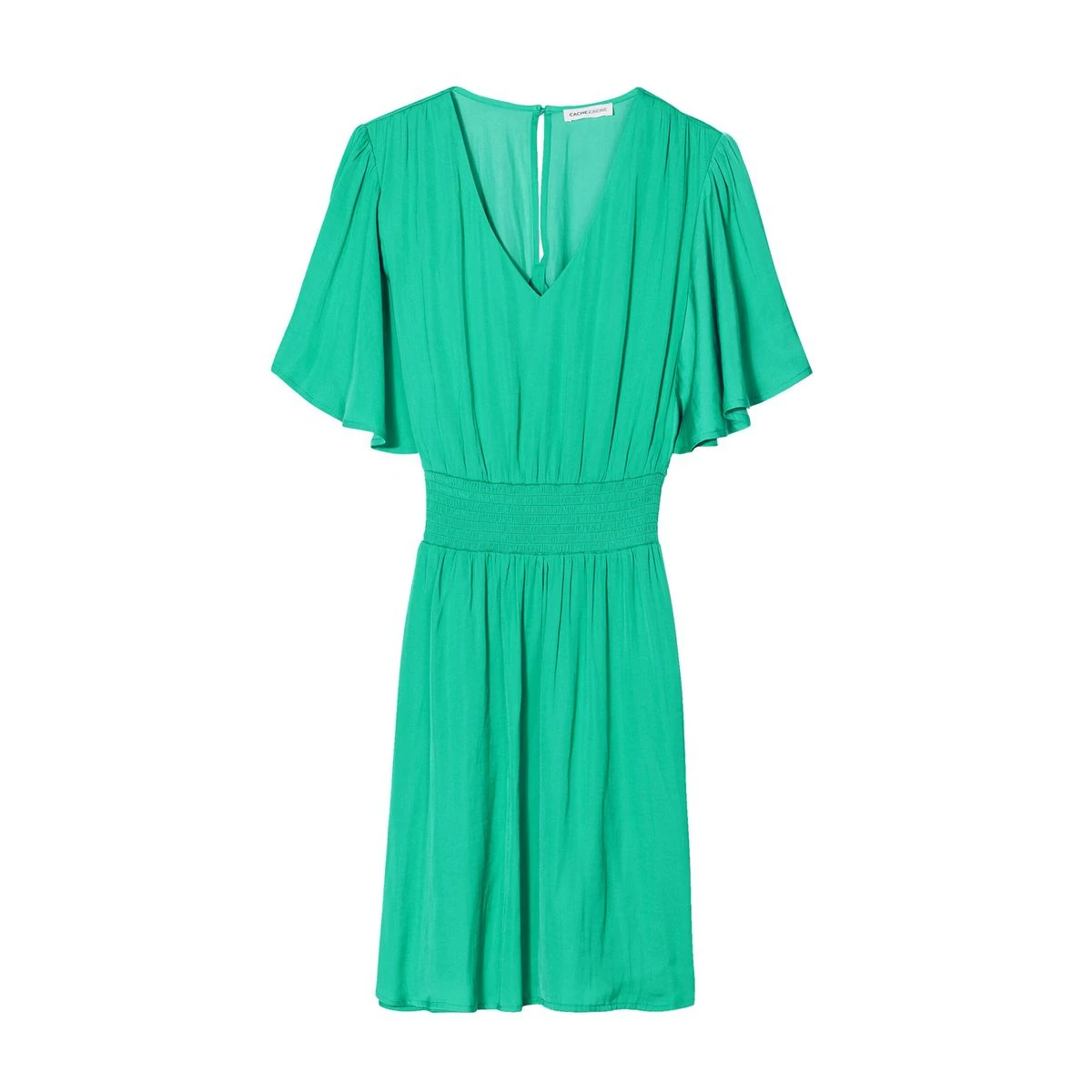 Robe Cintrée Smockée Satin 4 Robe Cintrée Smockée Satin – Image 4