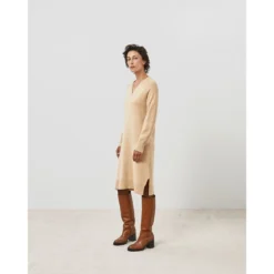 RODIER Robe Midi Col V Cachemire