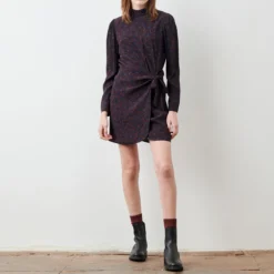 Sessun Robe Droite, Courte, Manches Longues MAYUMI -Velousia Soldes Boutique fb226a1b0733973c8d9f420639b948fe