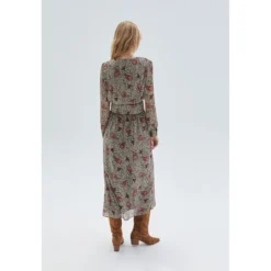 Ikks Robe Longue Recyclée Léo Cachemire -Velousia Soldes Boutique fb4889e92ab22b94d26c763f4c4263a5