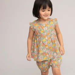 Robe Manches Courtes, Tissu Liberty Fabrics -Velousia Soldes Boutique fc7d7e64db460b5672ef3a018bc113be