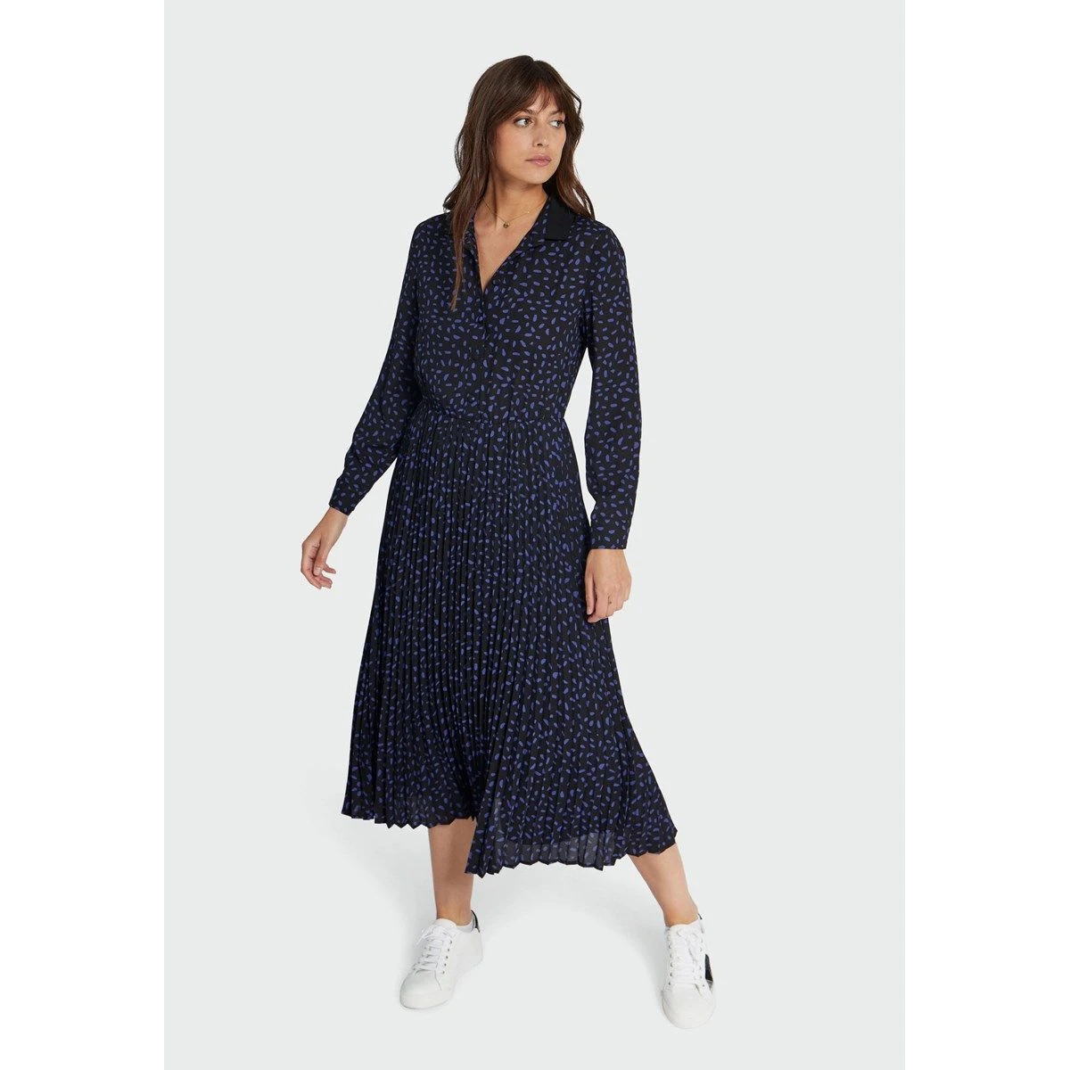 Robe Longue Plissée Pois Revisités 6 Robe Longue Plissée Pois Revisités – Image 6