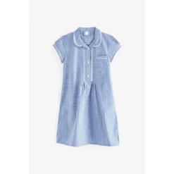 Next Robe D'école Vichy à Boutons Et Dentelle