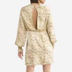 Robe Droite Imprimée Courte, Manches Blousantes 7 Robe Droite Imprimée Courte, Manches Blousantes -Velousia Soldes Boutique ff38be65357ce06009625ed44f62c7ac