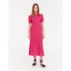 Robe Longue En Crêpe Imprimé CERISE